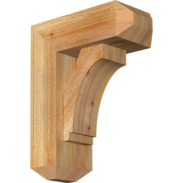 Ekena Millwork Imperial Craftsman Rough Sawn Bracket w/ Offset Brace, Western Red Cedar, 6"W x 14"D x 18"H BKT0604X14X18IMP04RWR - main